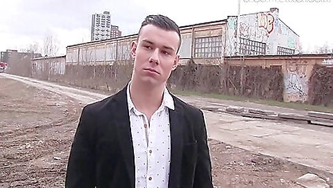 He Was About To Leave When He Notices A Handsome Insurance Guy He Wanna Fuck