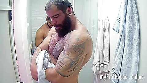 Hot Moments Of Two Hunks In The Shower