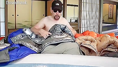 Humping 20 Down Puffer Jackets In An Inflatable Pool