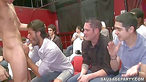 Gay Stripper Blowjob Madness With Horny Amateur Dudes - Sausage Party