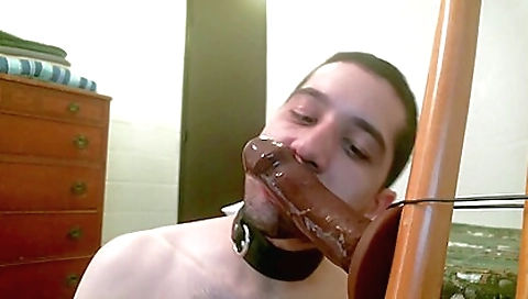 Sucking And Fucked By Black Dildo